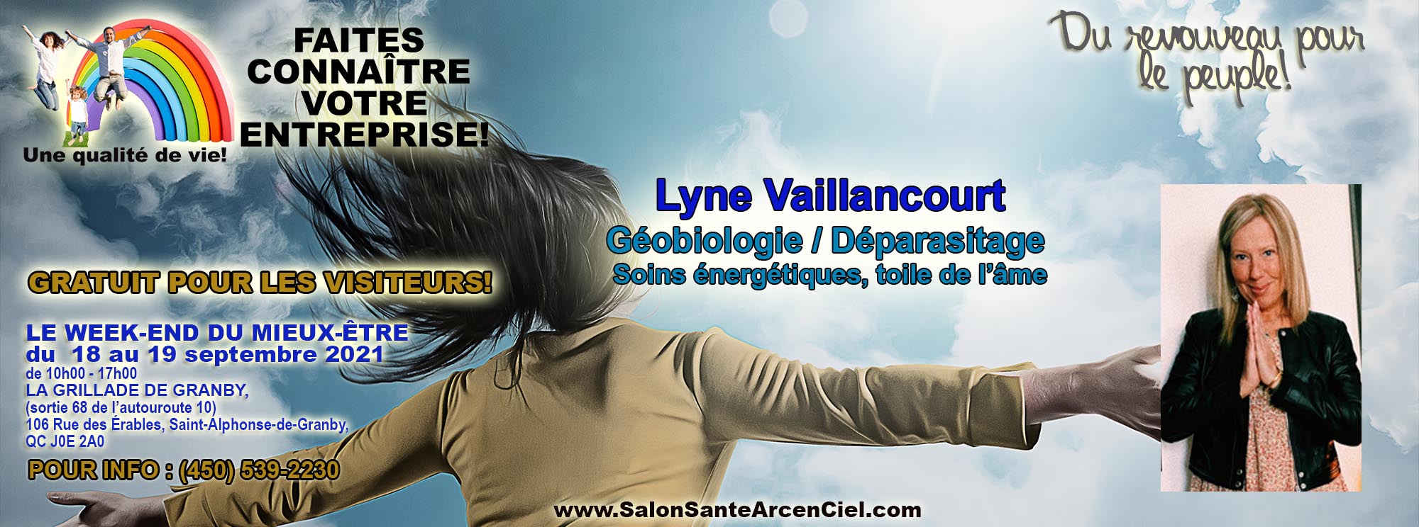 30 Lyne Vaillancourt Geobiologie EXPOSANTS PAGE PRO NO1  Salon Sante Arc enCiel 18 19 Septembre2021COPY