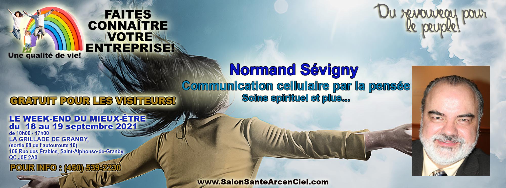 32 Normand Sevigny communication cellulaire EXPOSANTS PAGE PRO NO1  Salon Sante Arc enCiel 18 19 Septembre2021COPY